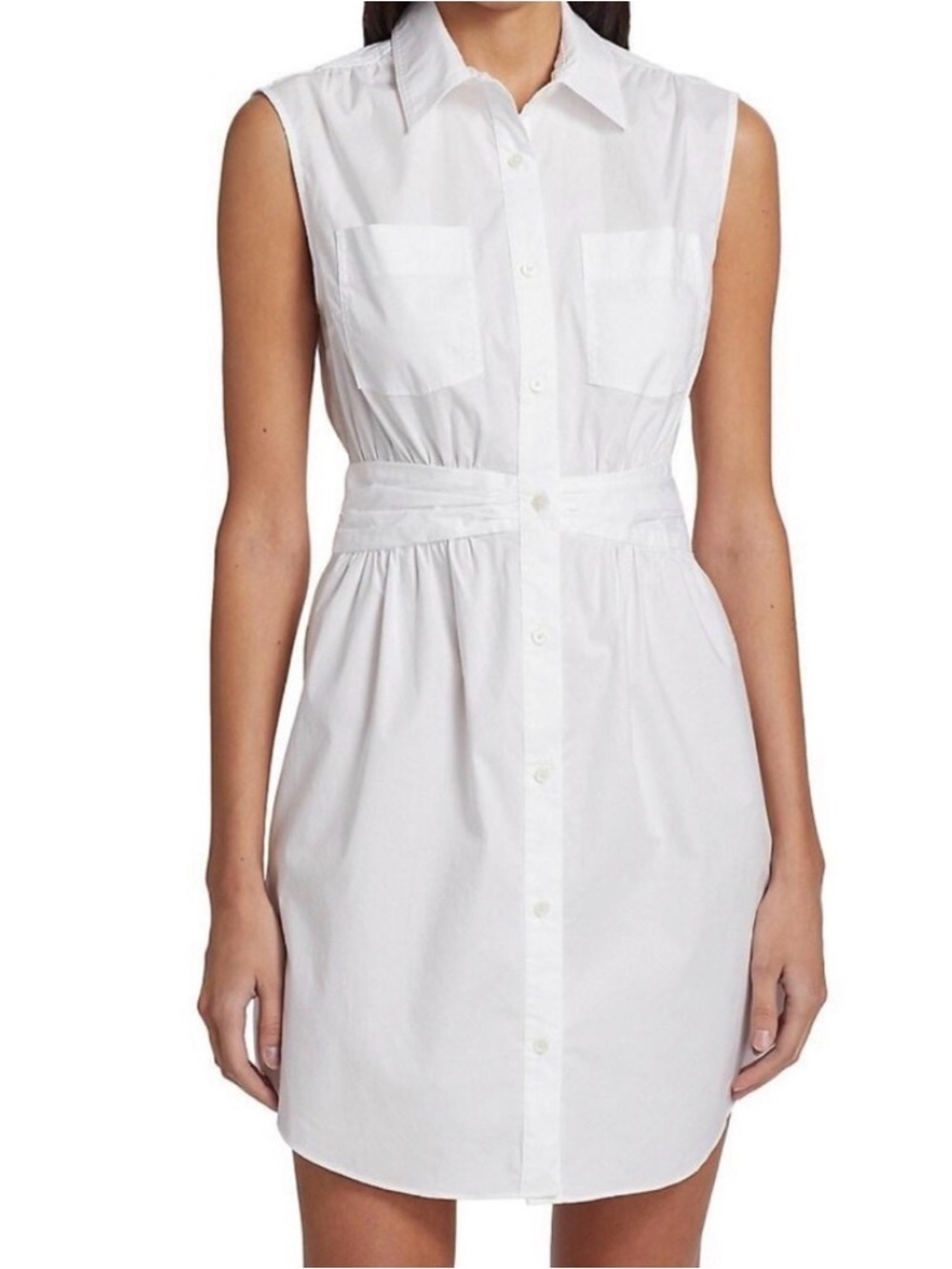 NWT Derek Lam 10 Crosby Cora Sleeveless Mini Shirt Dress